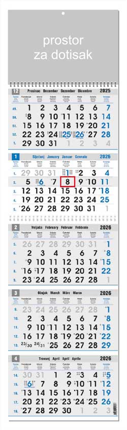 KALENDARI-2026 5-DJELNI PLAVO-SIVI