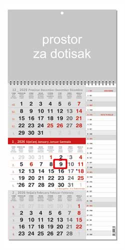 KALENDARI-2026 PLANER CRVENI