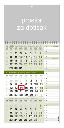 KALENDARI-2026 PLANER ZELENI